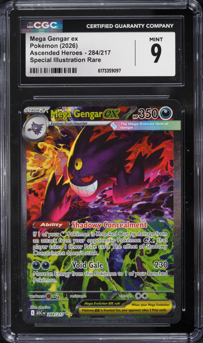 2026 Pokemon Mega Evolution Ascended Heroes SIR Mega Gengar EX #284 CGC 9 MINT