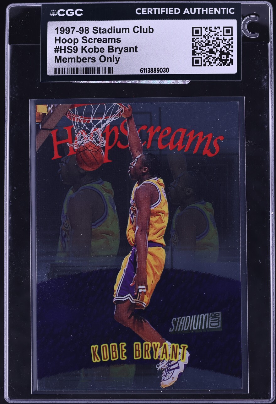1997 Stadium Club Hoop Screams Members Only Kobe Bryant #HS9 CGC AUTH