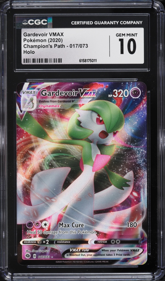 2020 Pokemon Sword & Shield Champion's Path Full Art Gardevoir VMAX #17 CGC 10 GEM MINT