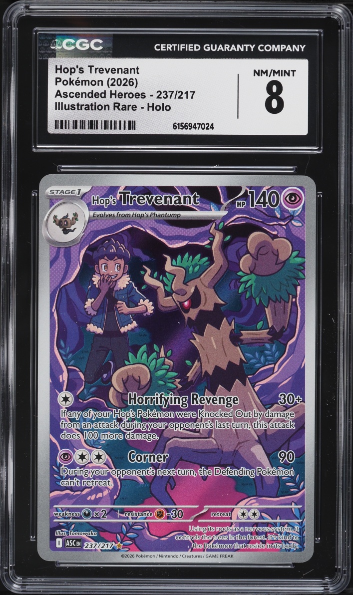 2026 Pokemon Mega Evolution Ascended Heroes IR Hop's Trevenant #237 CGC 8 NM-MT