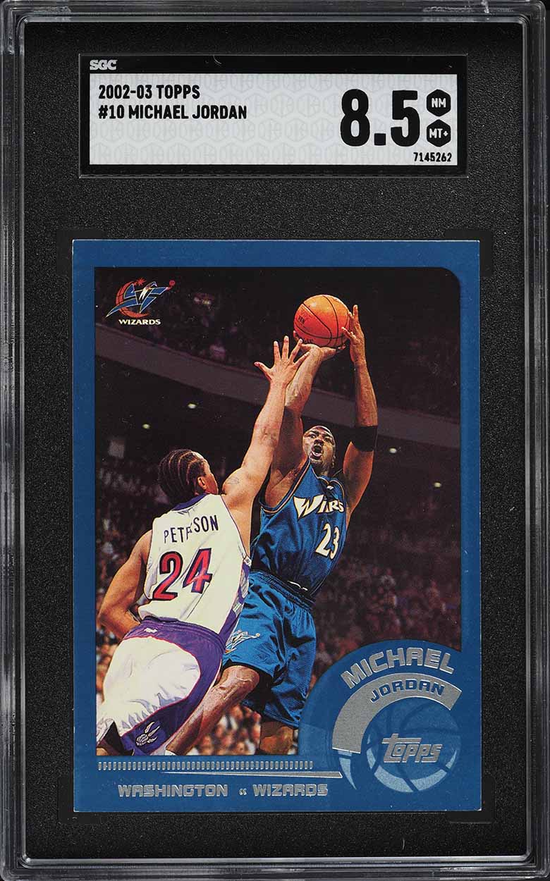 2002 Topps Basketball Michael Jordan #10 SGC 8.5 NM-MT+