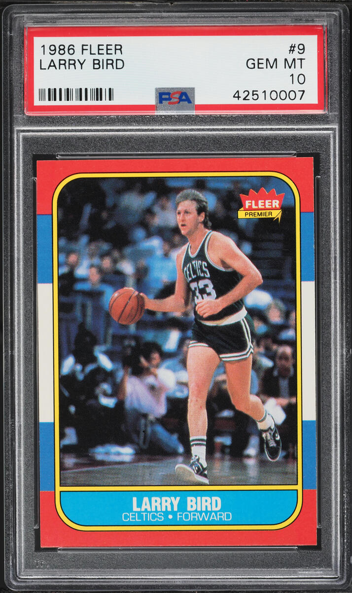 1986 Fleer Basketball Larry Bird #9 PSA 10 GEM MINT