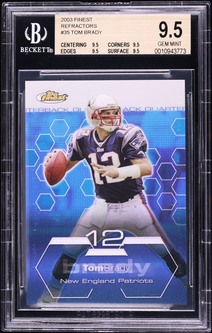 2003 Finest Refractor Tom Brady /199 #35 BGS 9.5 GEM MINT