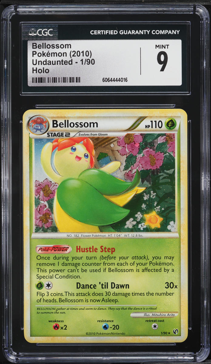 2010 Pokemon HeartGold & SoulSilver Undaunted Holo Bellossom #1 CGC 9 MINT