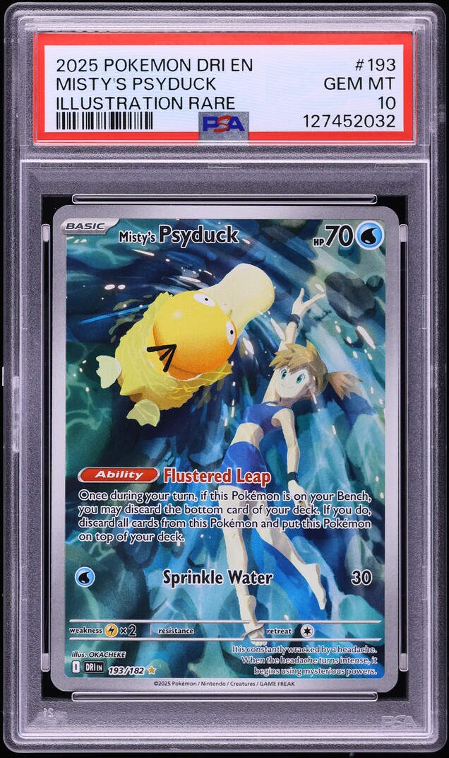 2025 Pokemon Scarlet & Violet Destined Rivals IR Misty's Psyduck #193 PSA 10 GEM MINT
