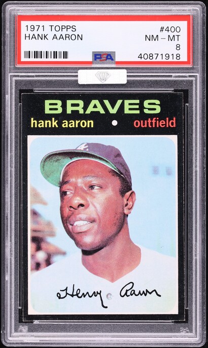 1955 Topps Hank Aaron #47 PSA 7 NRMT on Fanatics Collect