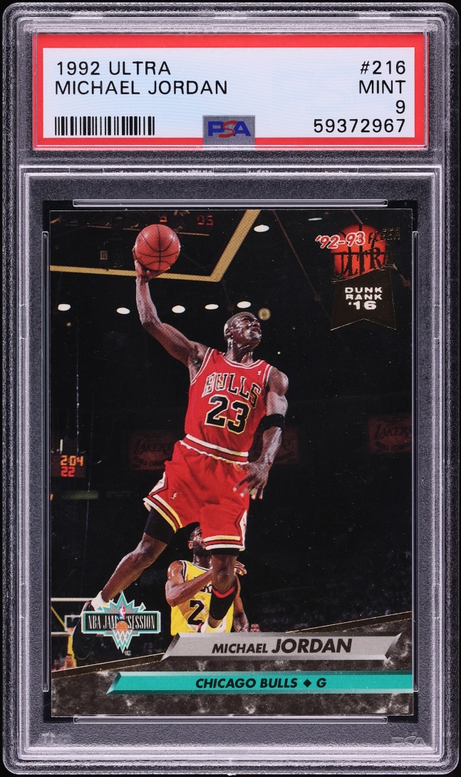 1992 Ultra Basketball Michael Jordan #216 PSA 9 MINT