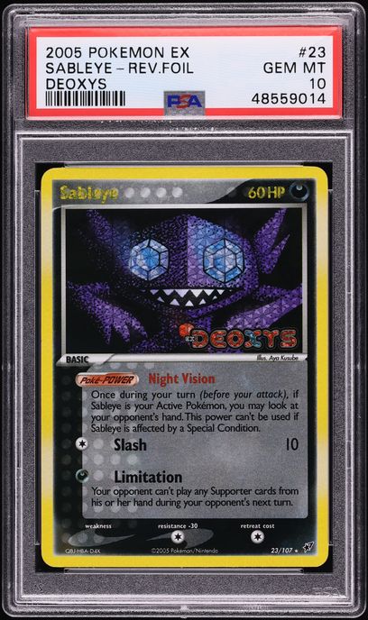 2005 Pokemon EX Deoxys Reverse Holo Sableye #23 PSA 10 GEM MINT