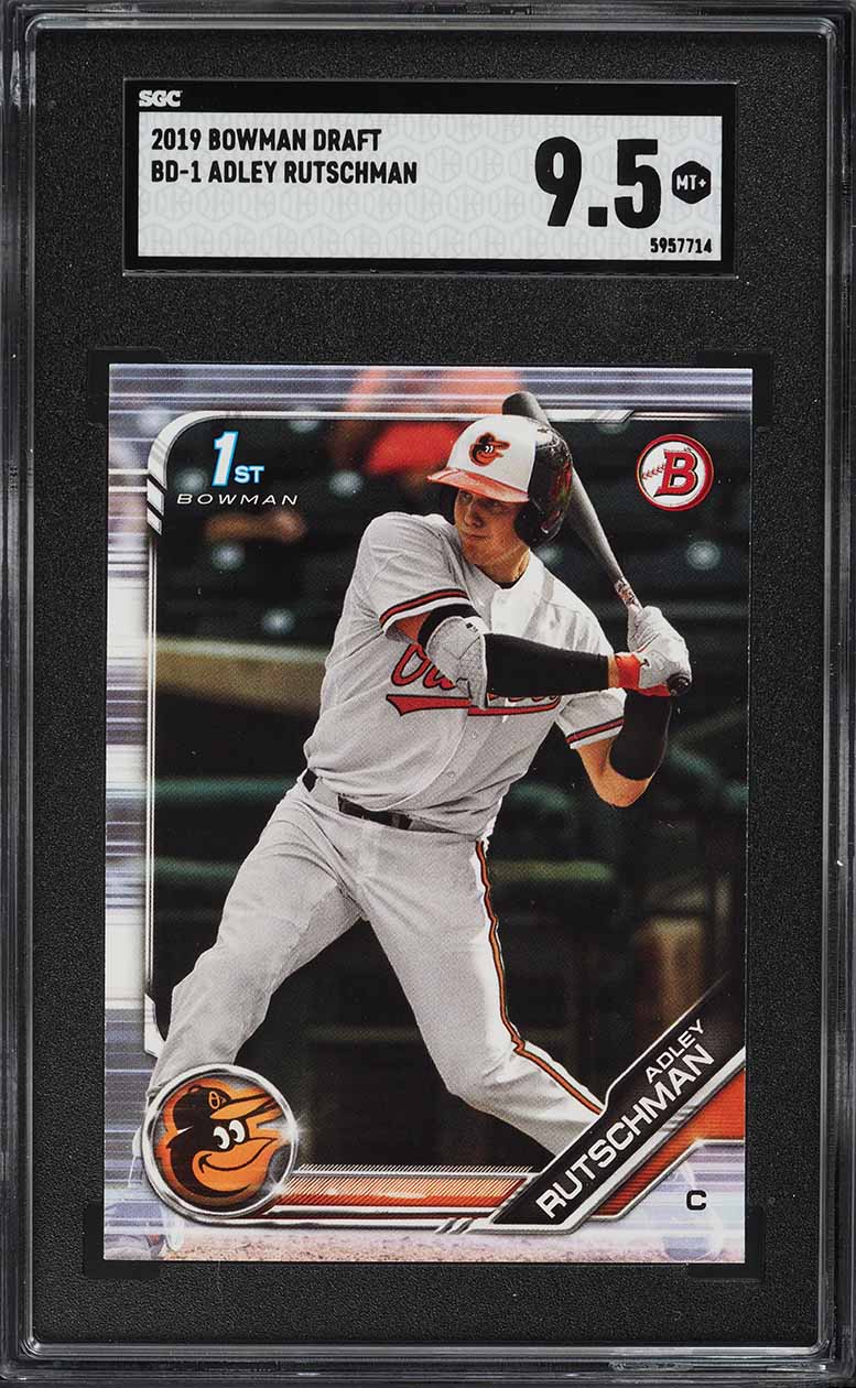 2019 Bowman Draft Adley Rutschman PROSPECT #BD-1 SGC 9.5 MINT+