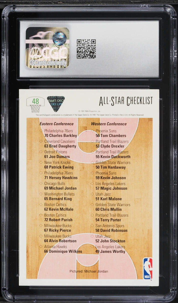 1991 Upper Deck All Star Checklist Michael Jordan #48 CGC 6.5 EXMT+