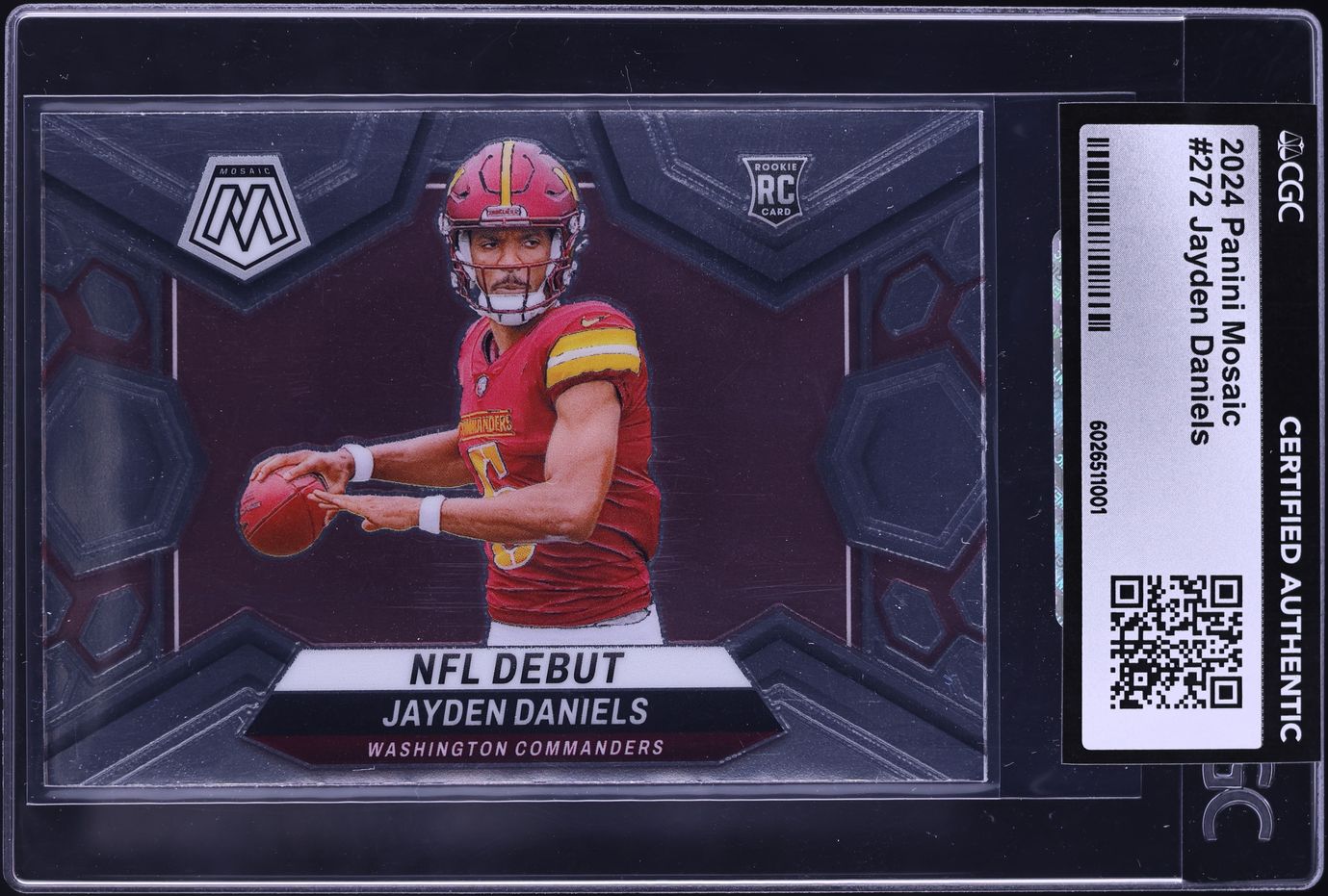 2024 Panini Mosaic Jayden Daniels ROOKIE #272 CGC AUTH