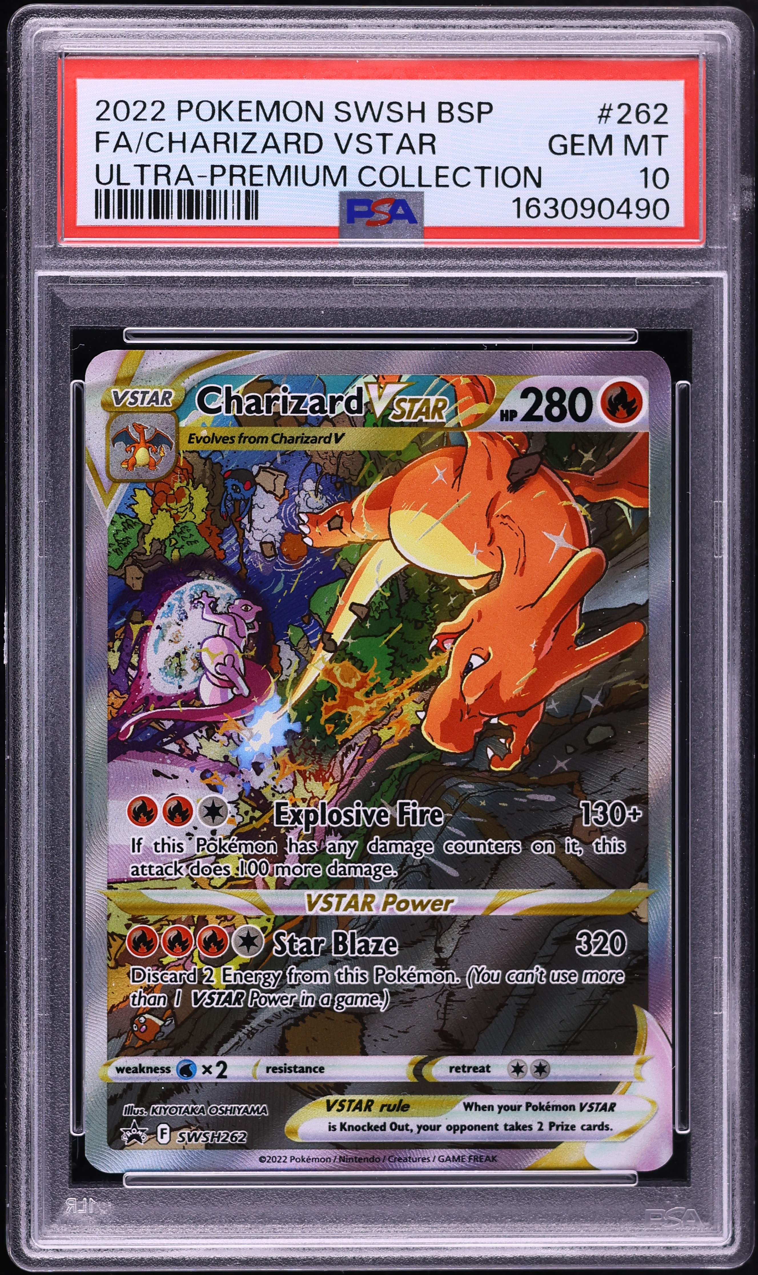 2022 Pokemon Sword & Shield Promo Ultra Premium Full Art Charizard VSTAR #SWSH262 PSA 10 GEM