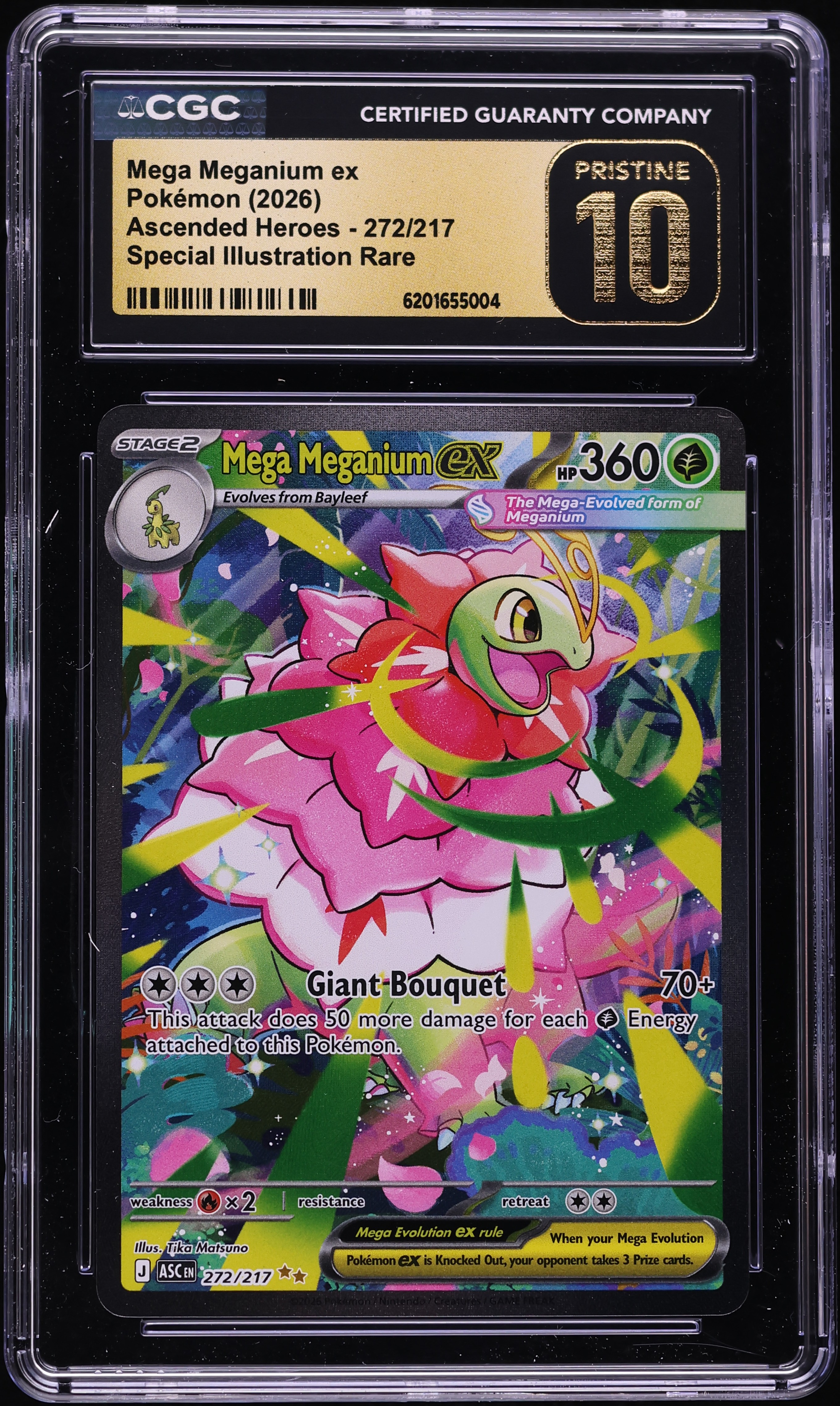 2026 Pokemon Mega Evolution Ascended Heroes SIR Mega Meganium EX #272 CGC 10 PRISTINE