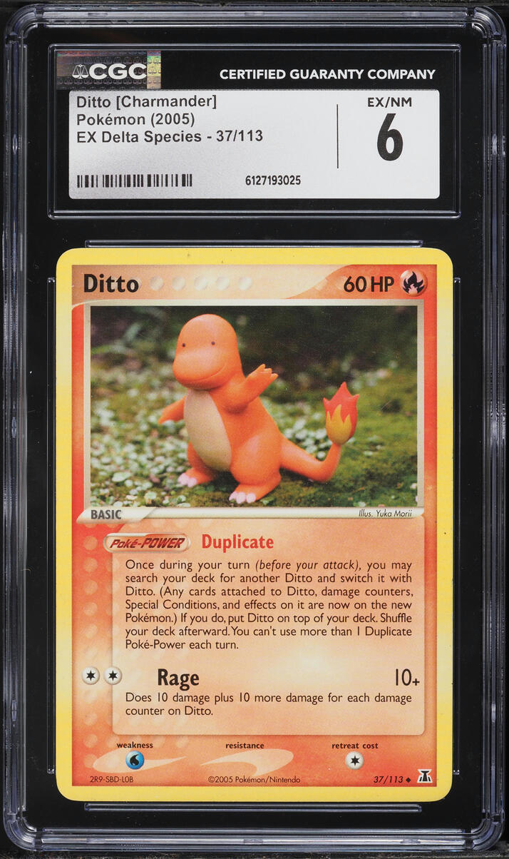 2005 Pokemon EX Delta Species Ditto [Charmander] #37 CGC 6 EXMT