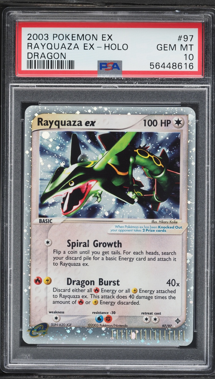 2003 Pokemon EX Dragon Holo Rayquaza ex #97 PSA 10 GEM MINT