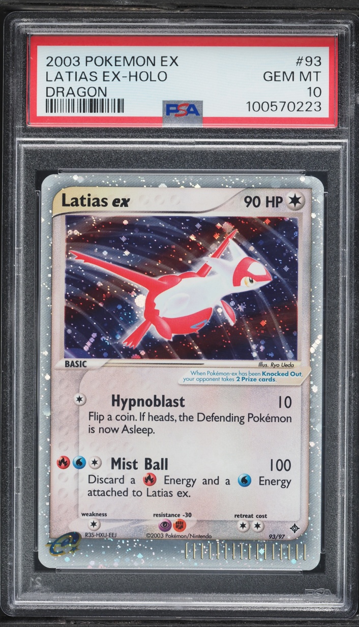 2003 Pokemon EX Dragon Holo Latias ex #93 PSA 10 GEM MINT