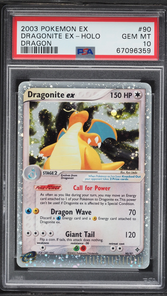 2003 Pokemon EX Dragon Holo Dragonite Ex #90 PSA 10 GEM MINT
