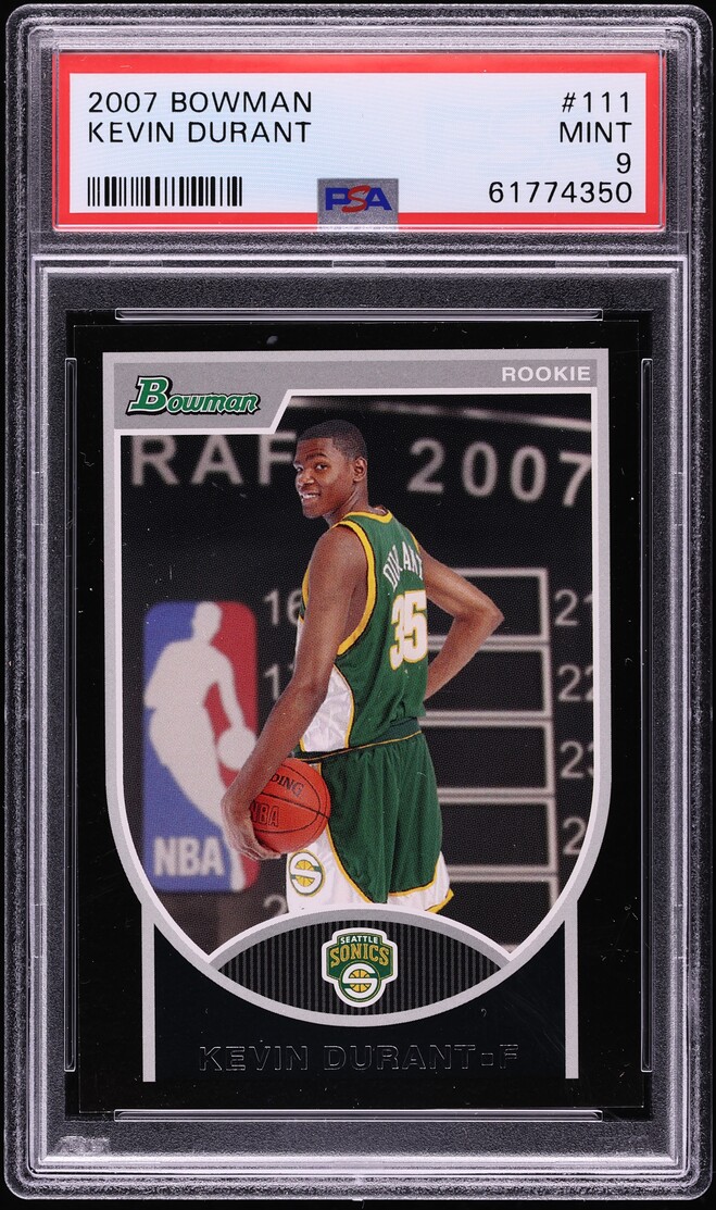 2007 Bowman Basketball Kevin Durant ROOKIE /2999 #111 PSA 9 MINT