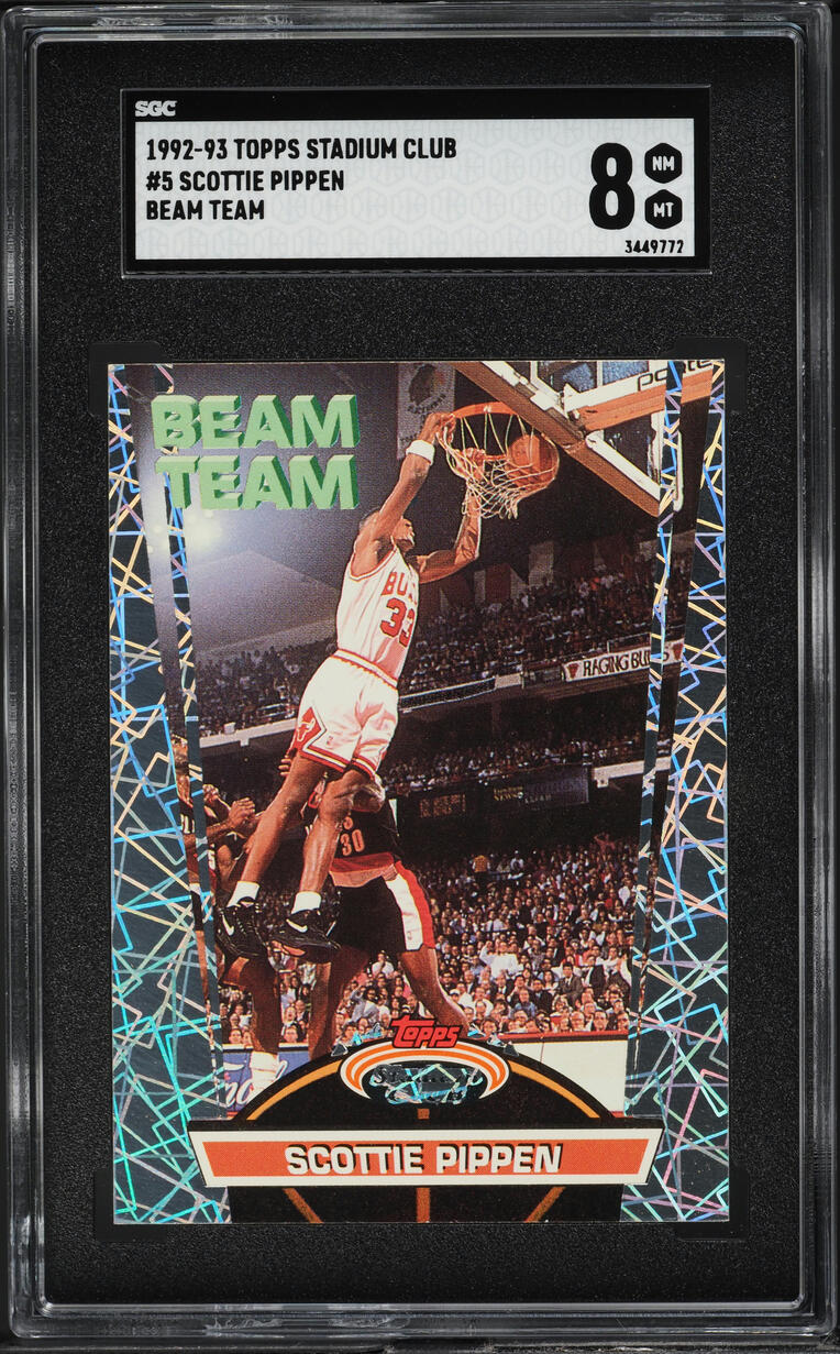 1992 Stadium Club Beam Team Scottie Pippen #5 SGC 8 NM-MT