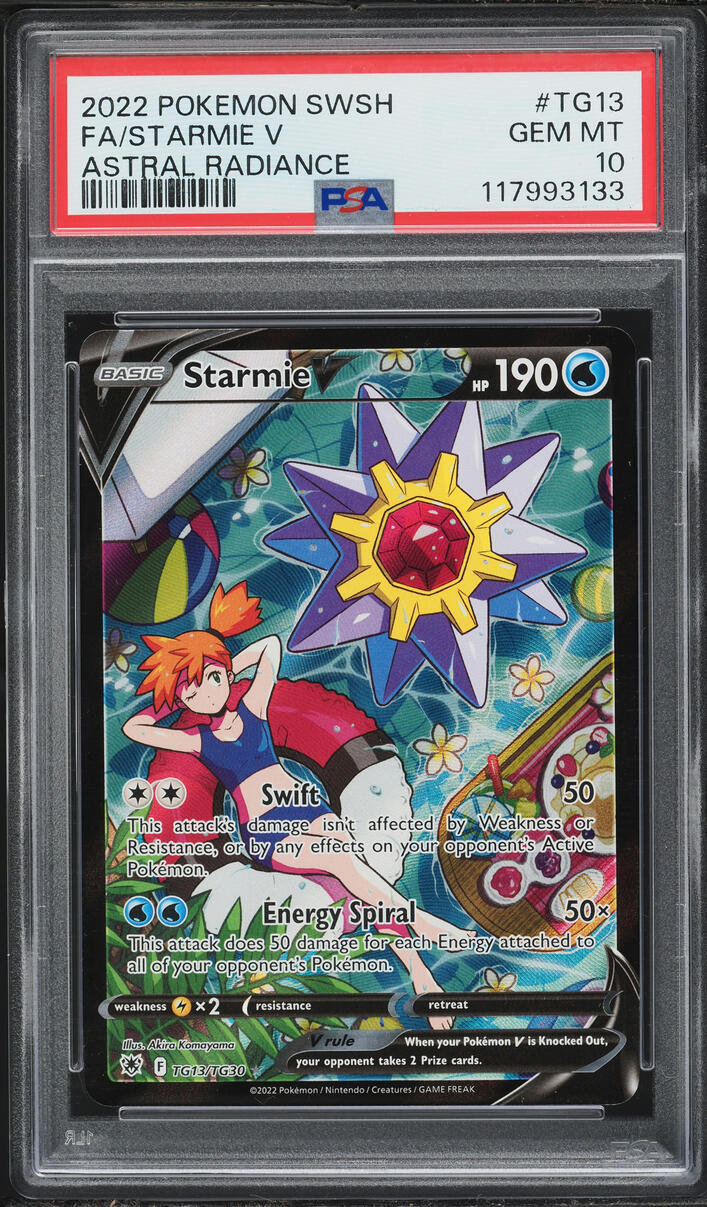 2022 Pokemon Sword & Shield Astral Radiance Trainer Gallery CHR Starmie V #TG13 PSA 10 GEM MINT