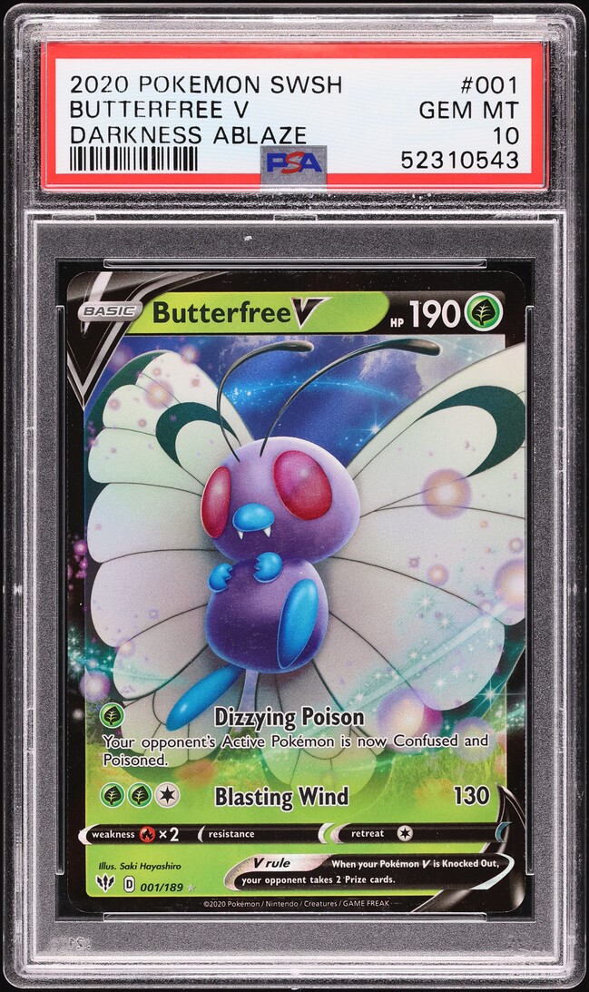 2020 Pokemon Sword & Shield Darkness Ablaze Butterfree V #1 PSA 10 GEM MINT