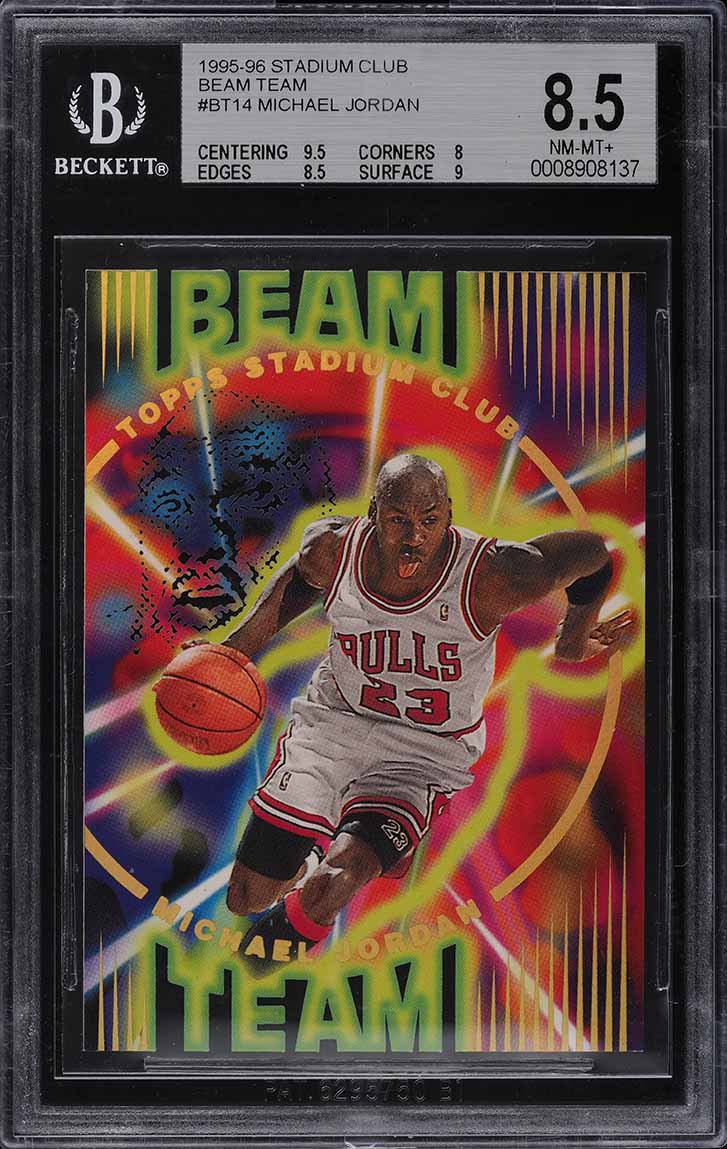 1995 Stadium Club Beam Team Michael Jordan #B14 BGS 8.5 NM-MT+ - Main Image