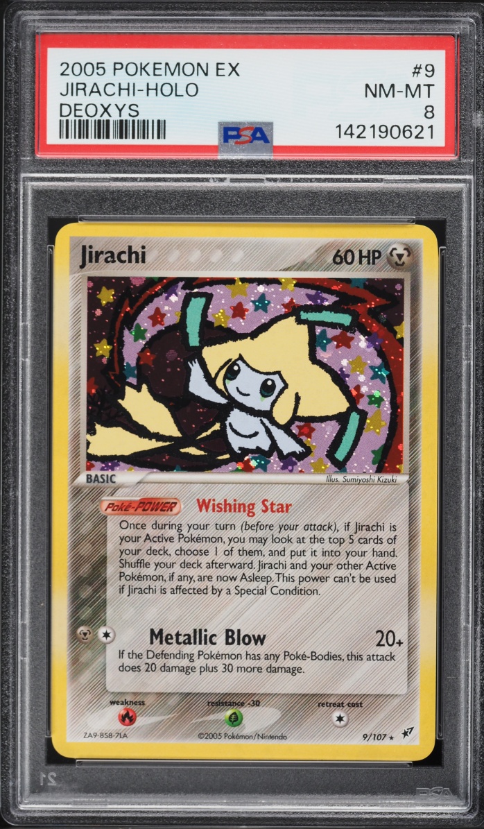 2005 Pokemon EX Deoxys Holo Jirachi #9 PSA 8 NM-MT