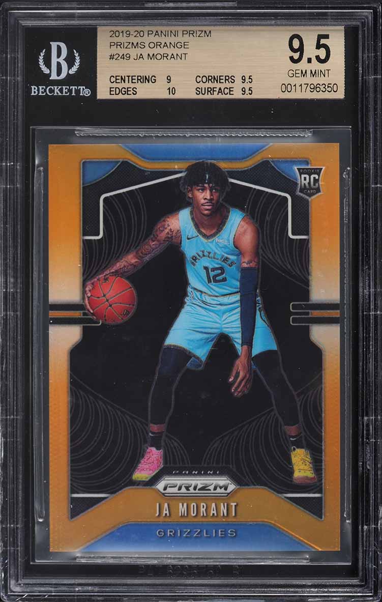 2019 Select Orange Prizm Die-Cut Ja Morant ROOKIE RC /65 #120 PSA