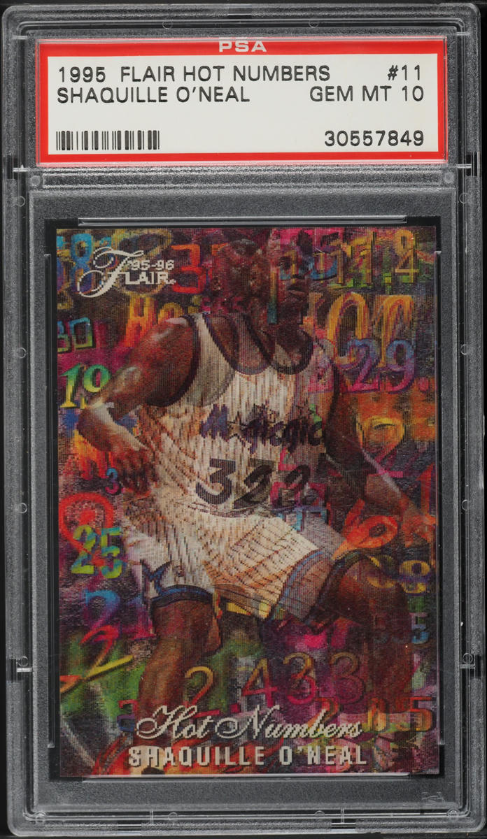 1995 Flair Hot Numbers Shaquille O'Neal #11 PSA 10 GEM MINT on Fanatics ...