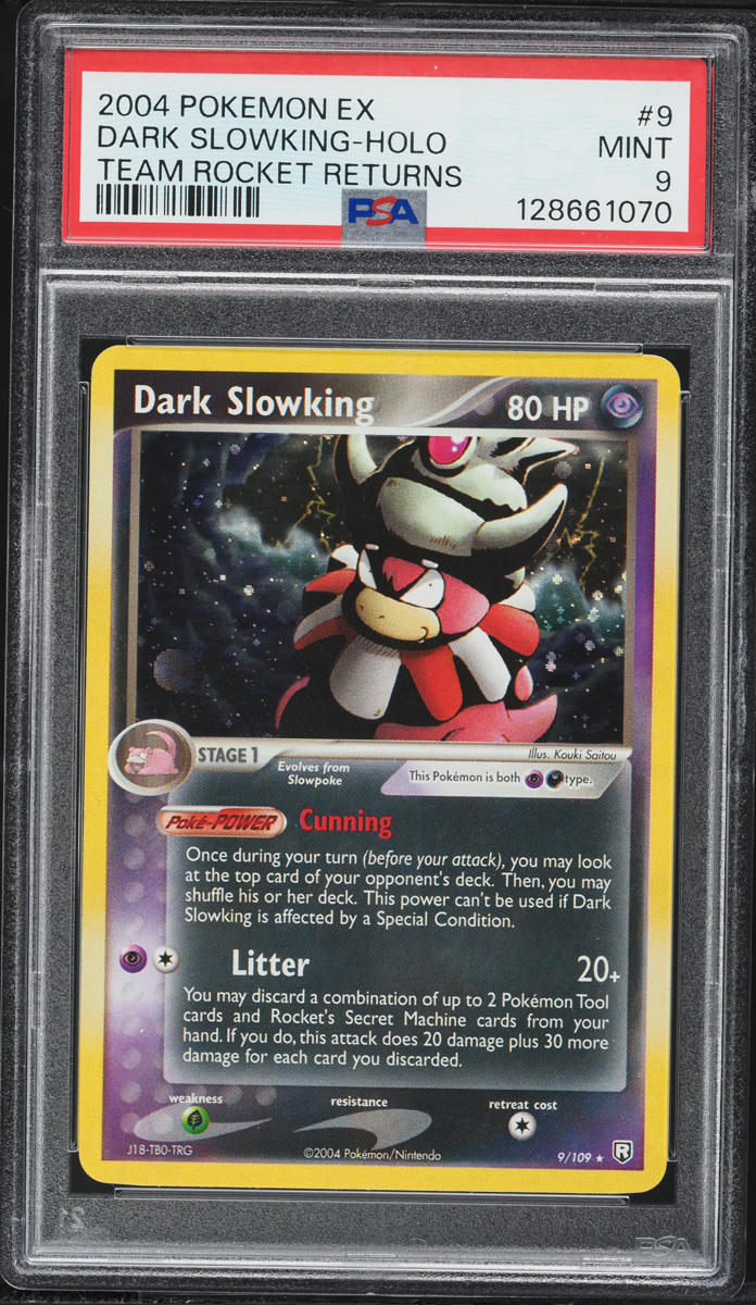 2004 Pokemon EX Team Rocket Returns Holo Dark Slowking #9 PSA 9 MINT