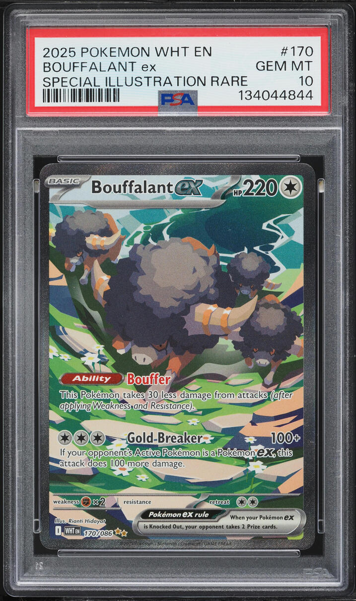 2025 Pokemon Scarlet & Violet White Flare SIR Bouffalant EX #170 PSA 10 GEM MINT
