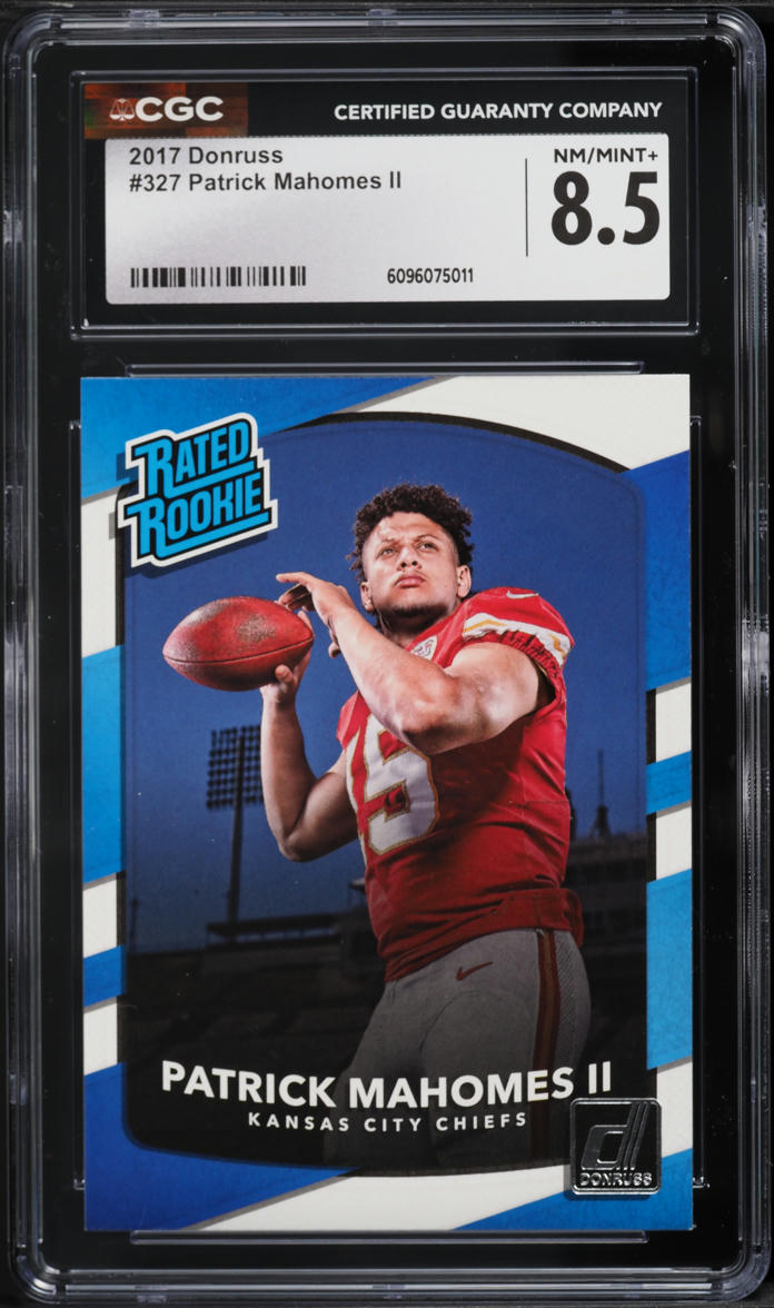 2017 Donruss Football Patrick Mahomes II ROOKIE #327 CGC 8.5 NM-MT+