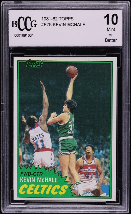 1981 Topps Basketball Kevin McHale ROOKIE, EAST #E75 BCCG 10