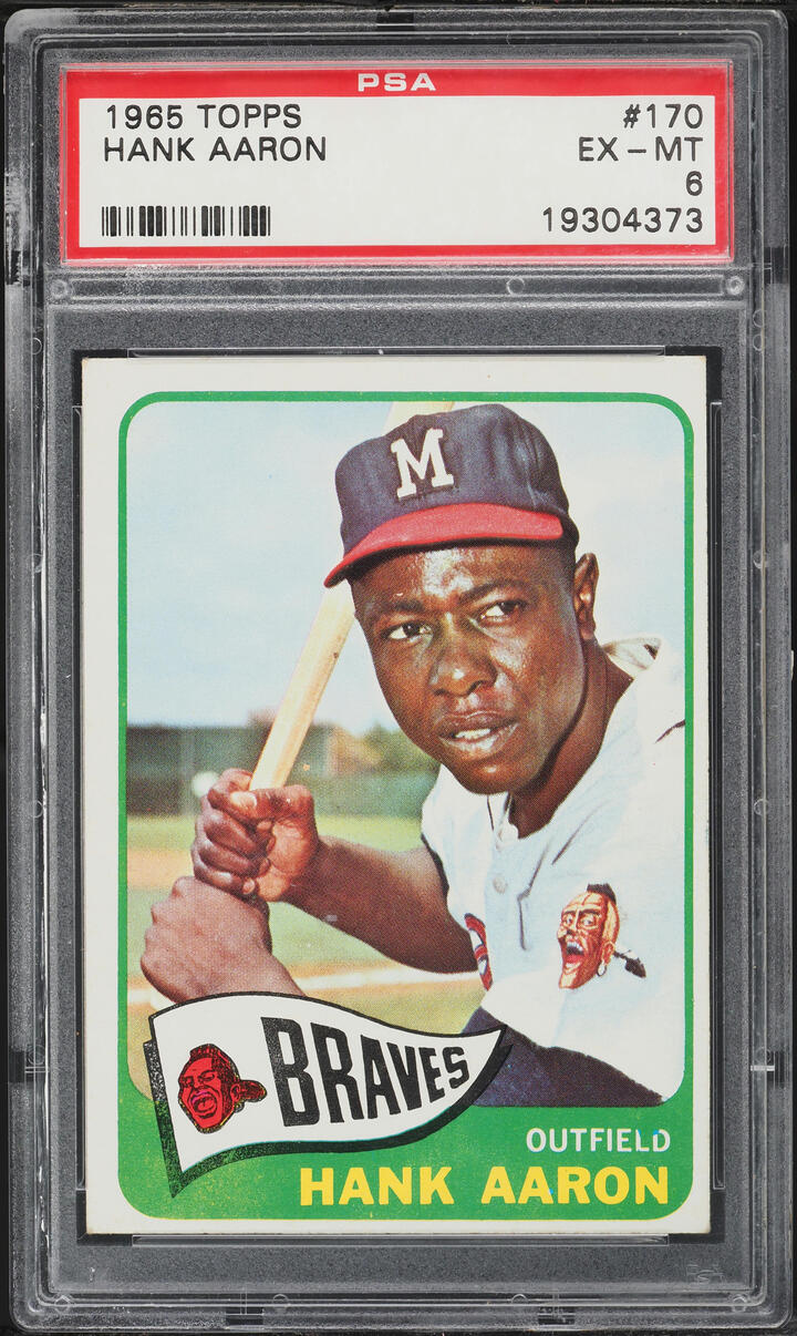 1965 Topps Hank Aaron #170 PSA 6 EXMT