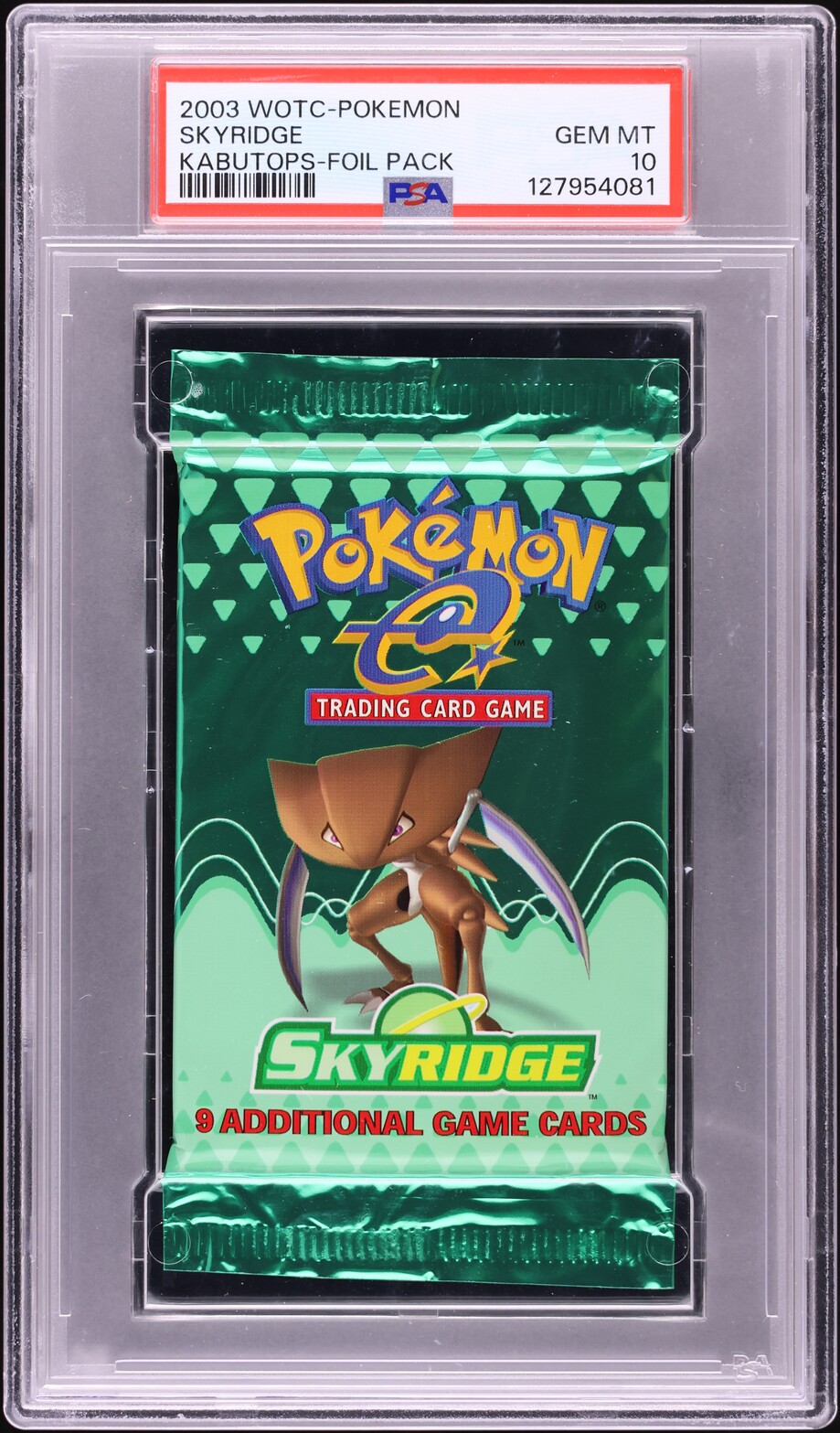 2003 Pokemon Skyridge Foil Pack Kabutops PSA 10 GEM MINT