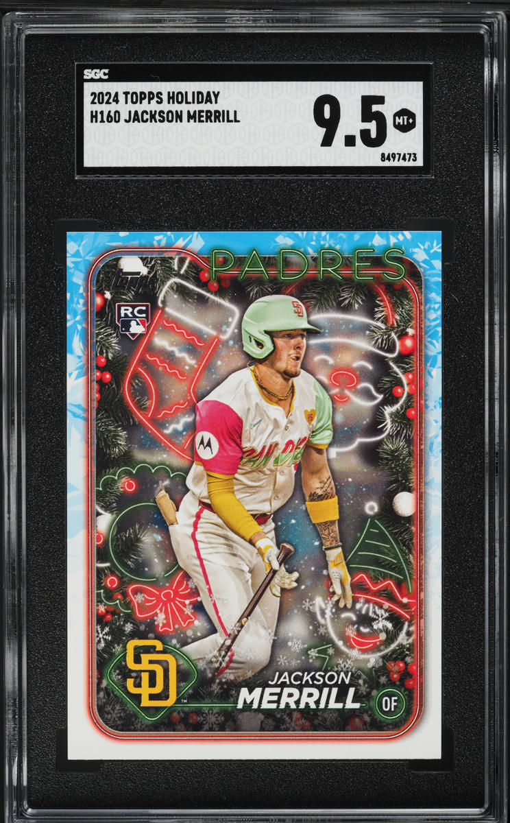 2024 Topps Holiday Jackson Merrill ROOKIE #H160 SGC 9.5 MINT+