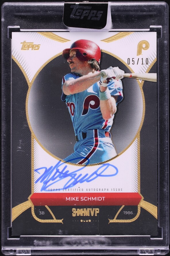 2025 Topps Welcome To The Club 3x MVP Black Foil Mike Schmidt AUTO /10 #SA6