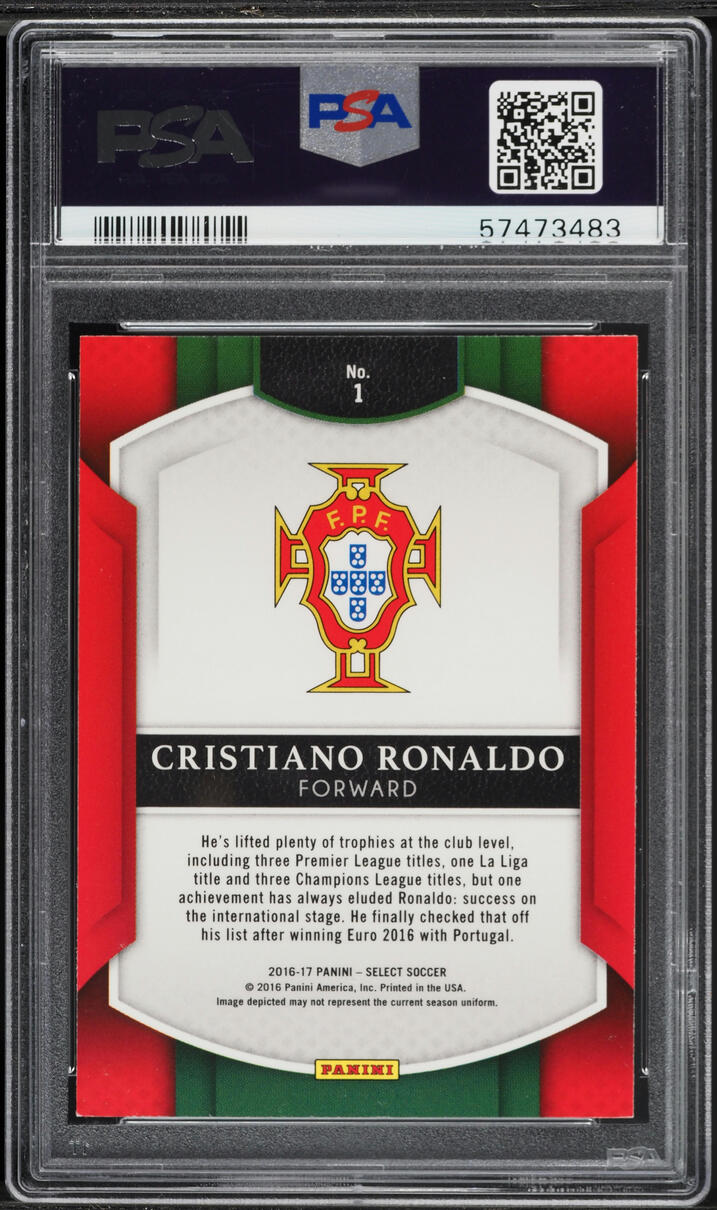 2016 Select Soccer Cristiano Ronaldo #1 PSA 10 GEM MINT