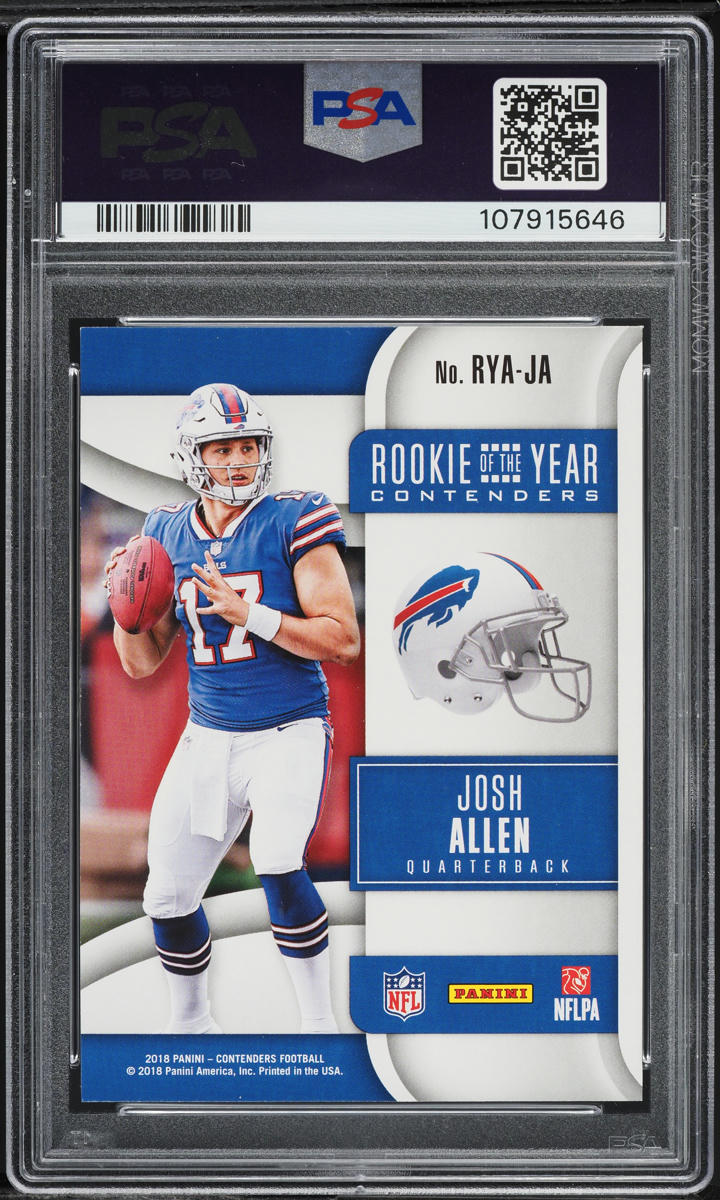2018 Panini Contenders ROY Josh Allen ROOKIE #RYA-JA PSA 8 NM-MT