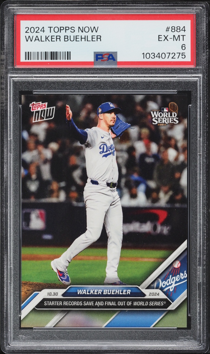 2024 Topps Now Walker Buehler #884 PSA 6 EXMT