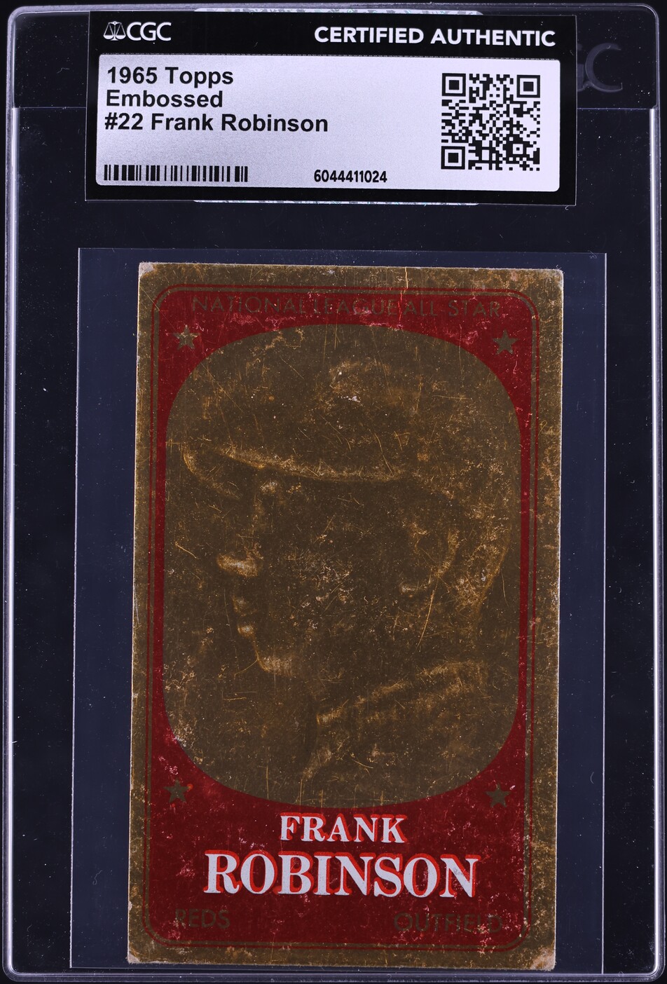 1965 Topps Embossed Frank Robinson #22 CGC AUTH
