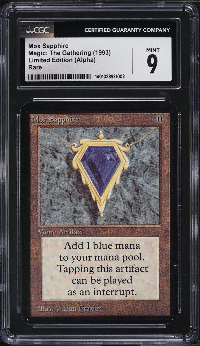 1993 Magic The Gathering MTG Alpha Mox Sapphire CGC 9 MINT