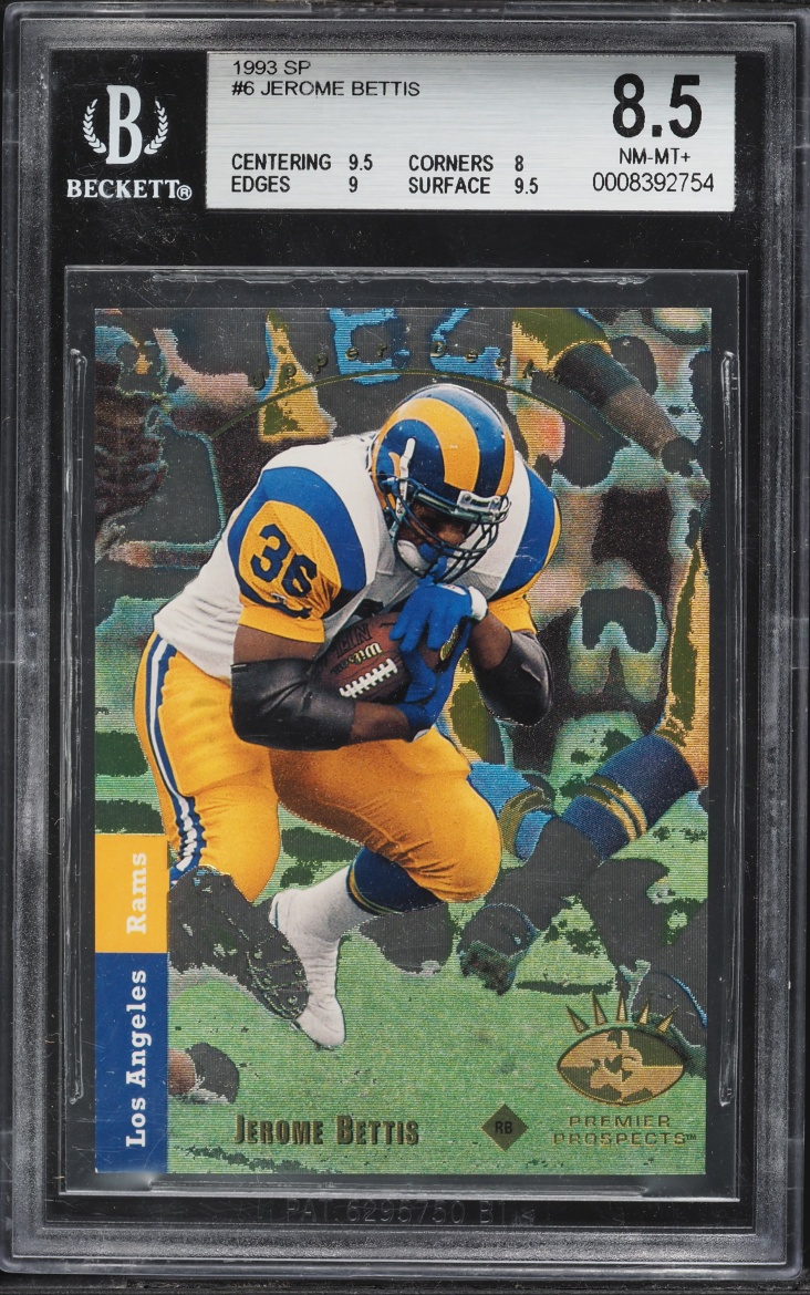 1993 SP Foil Jerome Bettis ROOKIE #6 BGS 8.5 NM-MT+