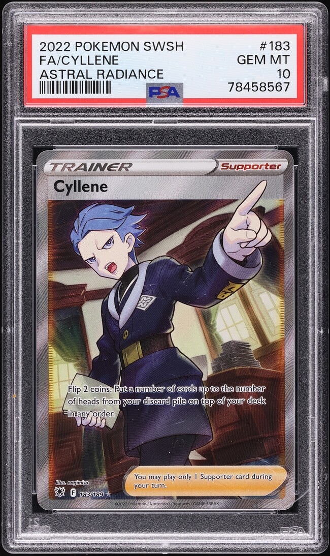2022 Pokemon Sword & Shield Astral Radiance Full Art Cyllene #183 PSA 10 GEM