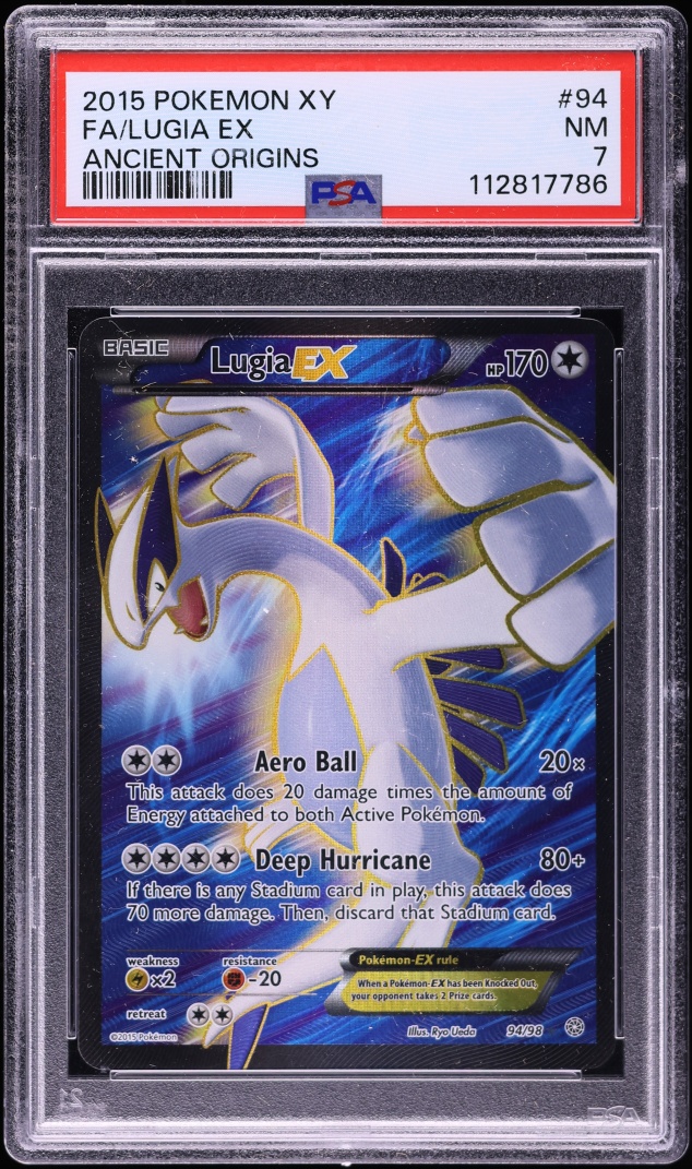 2015 Pokemon XY Ancient Origins Full Art Lugia EX #94 PSA 7 NRMT