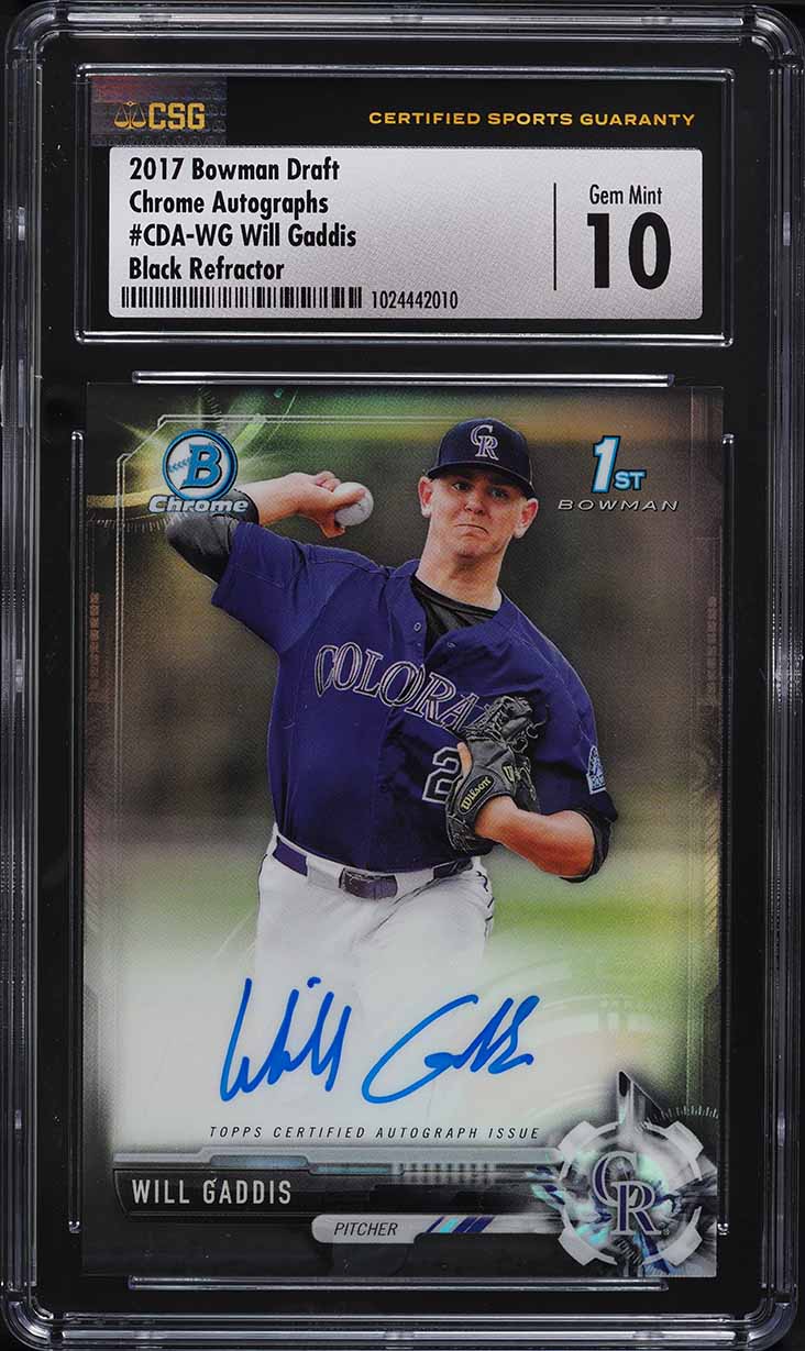 2017 Bowman Chrome Black Refractor Jeter Downs RC AUTO /75