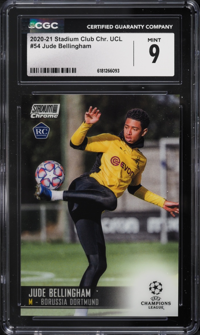 2020 Stadium Club Chrome UEFA Jude Bellingham ROOKIE #54 CGC 9 MINT