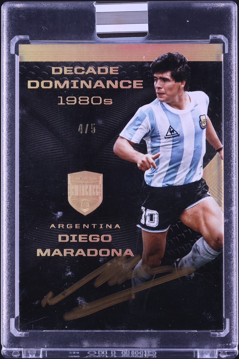 2018 Panini Eminence Decade Dominance Gold Diego Maradona AUTO /5 #DD-DM