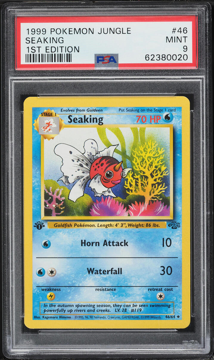 1999 Pokemon Jungle 1st Edition Seaking #46 PSA 9 MINT