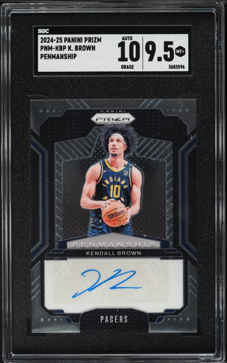 2024 Panini Prizm Penmanship Kendall Brown AUTO #PNM-KBP SGC 9.5 MINT+